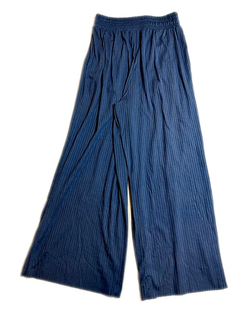 Jackson Rowe Pants Wide Leg Jasmine Pants Flowy Neutral Ribbed Blue size Medium
